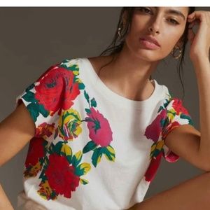 Anthropologie Tee with Florals